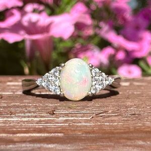 BRAND NEW Opal Ring, Sterling Silver, Sz 7